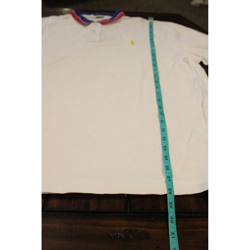 Polo Ralph Lauren Polo Shirt Mens 2XL White Classic Fit POLO Collar Logo rare